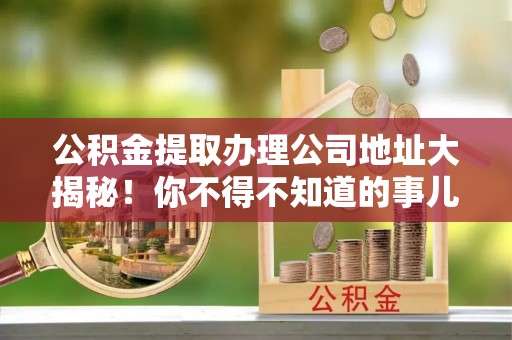 西陵公积金提取办理公司地址大揭秘！你不得不知道的事儿